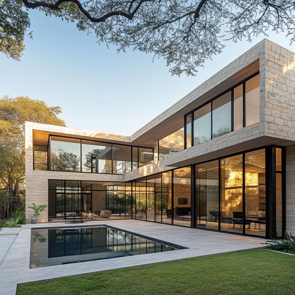 Botswana modern glass house