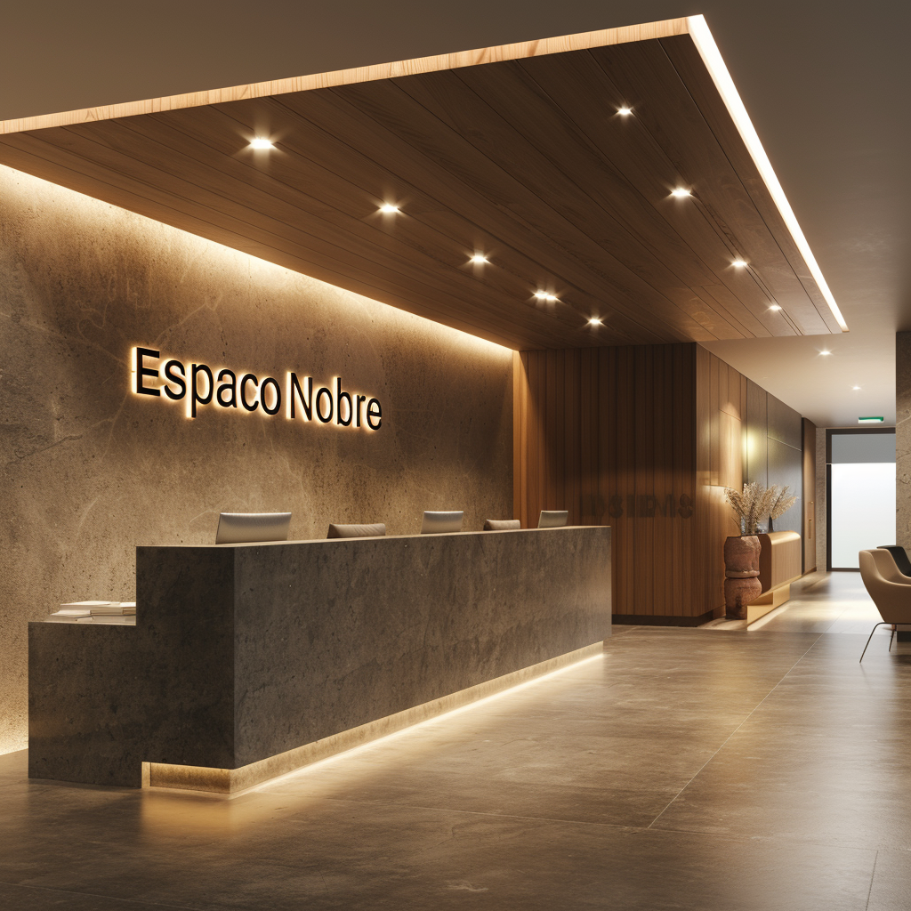 Reception desk in modern hotel