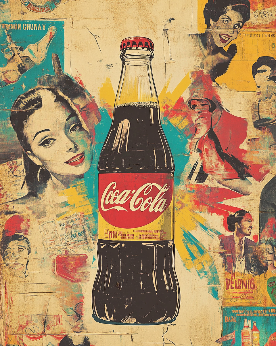 Vintage modern soda poster design