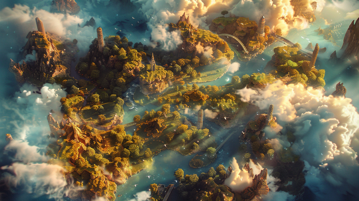 Mystical Land Map Animated Elements