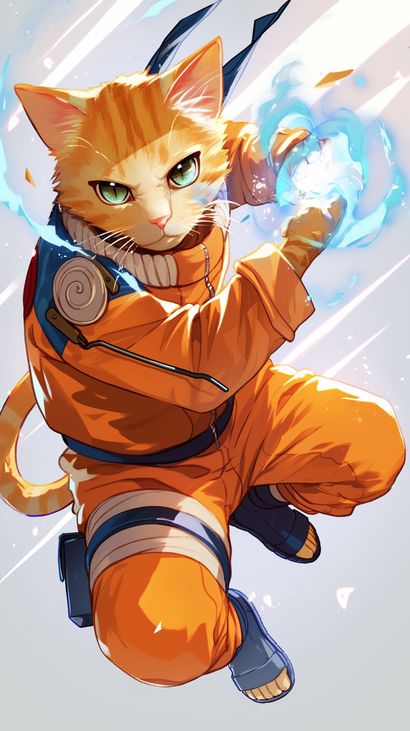 Naruto Uzumaki Cat Reimagined Photo