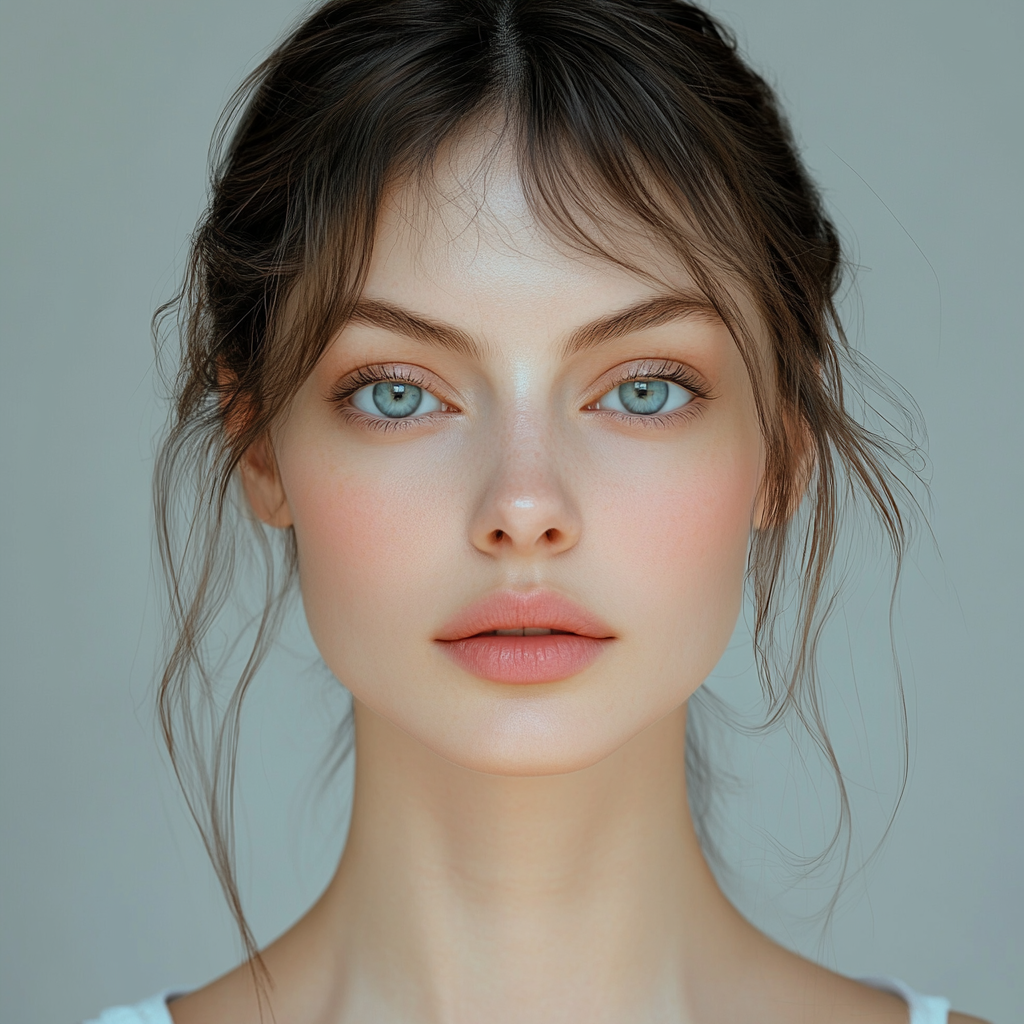 natural beauty portrait of a beautiful woman's face