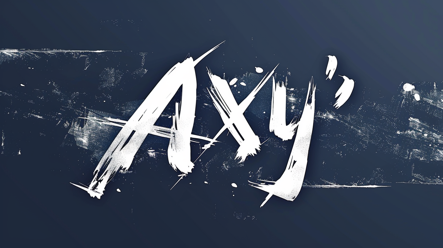 Elegant Axy Logo on Navy Background