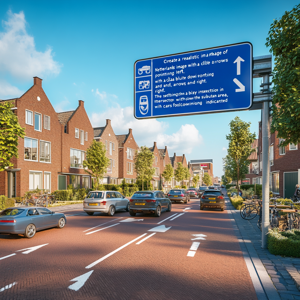 Dutch road traffic sign intersection