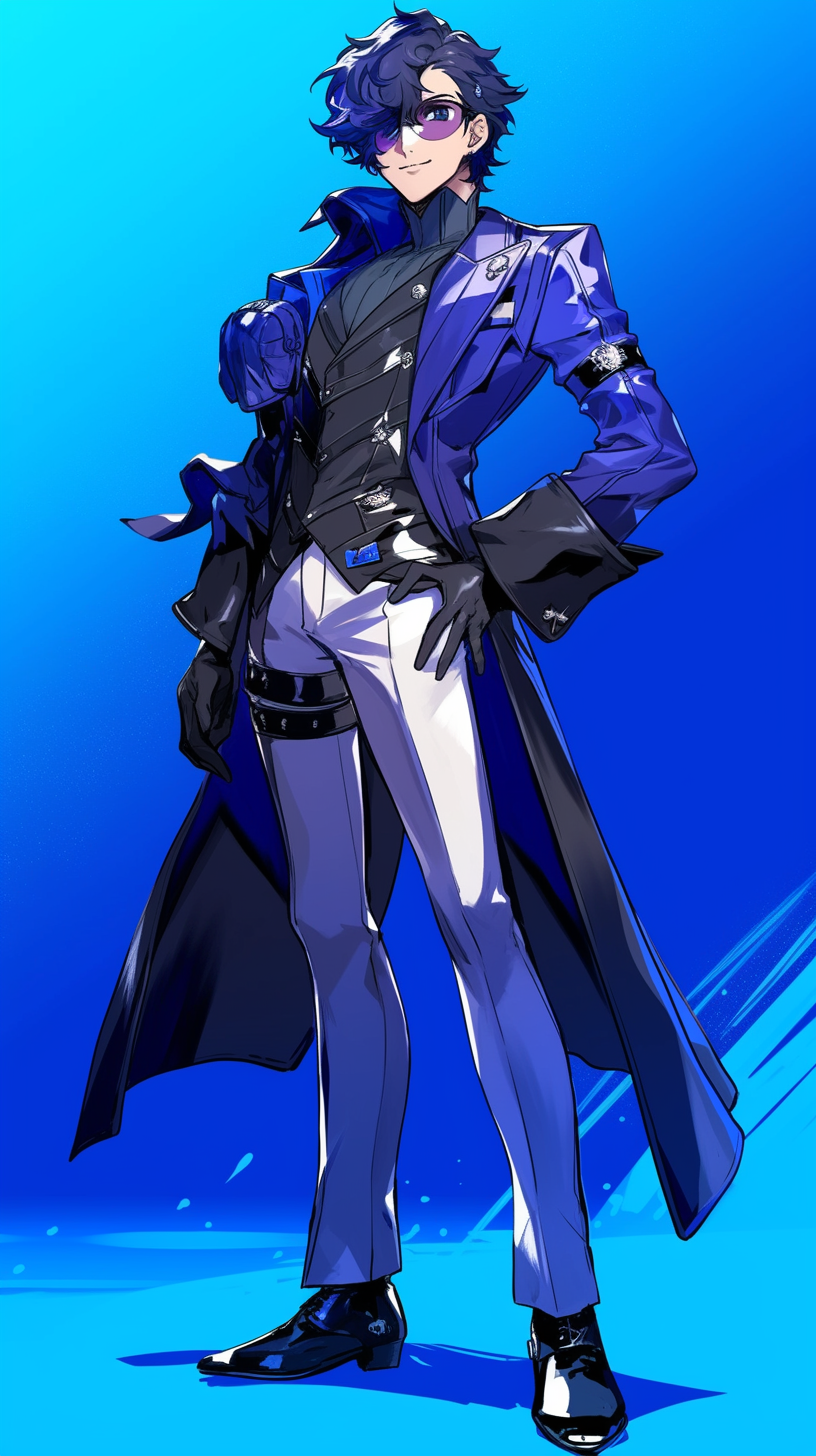 Neuvillette Genshin Persona art style