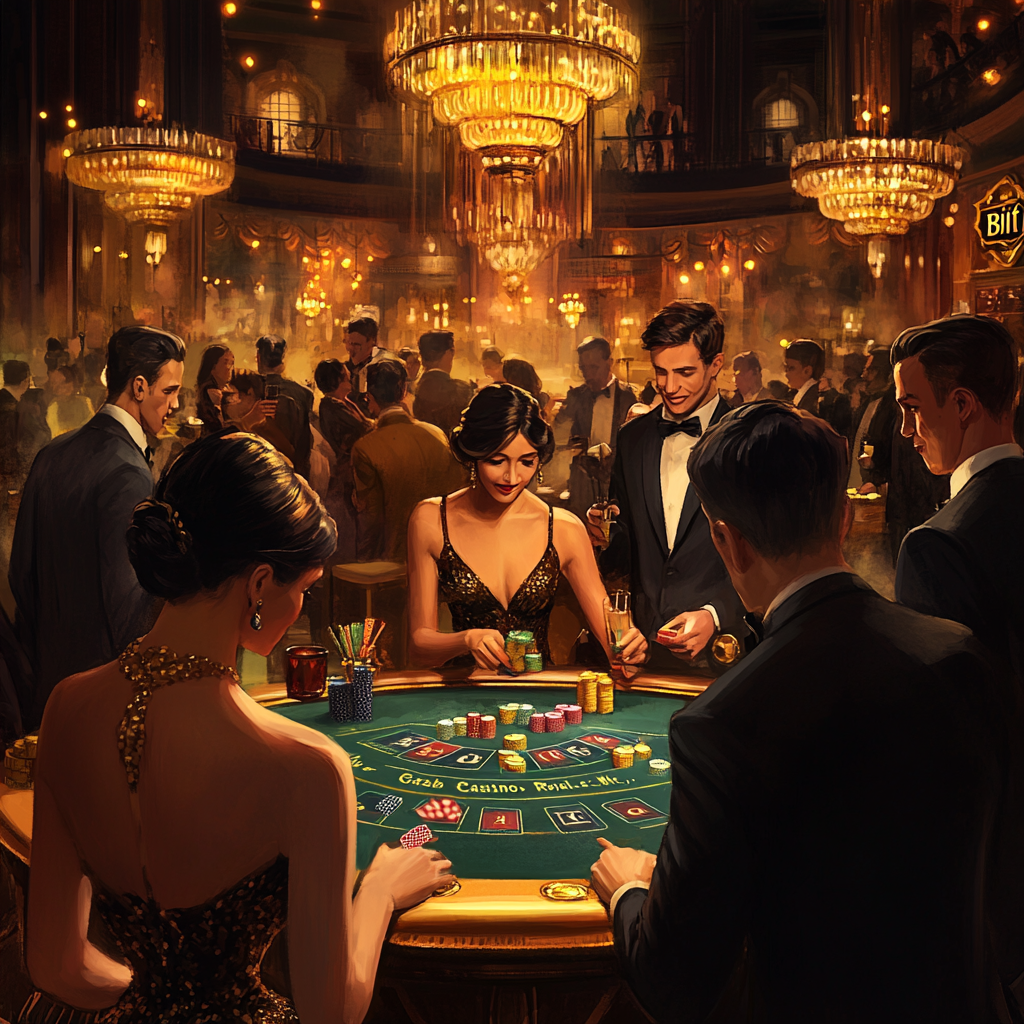 Luxurious casino birthday party atmosphere