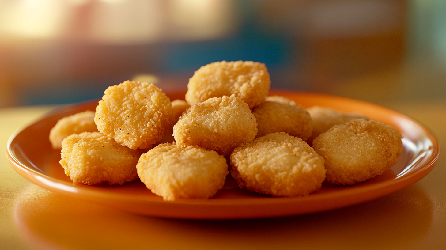 McDonald's Chicken Nuggets on Orange Plate