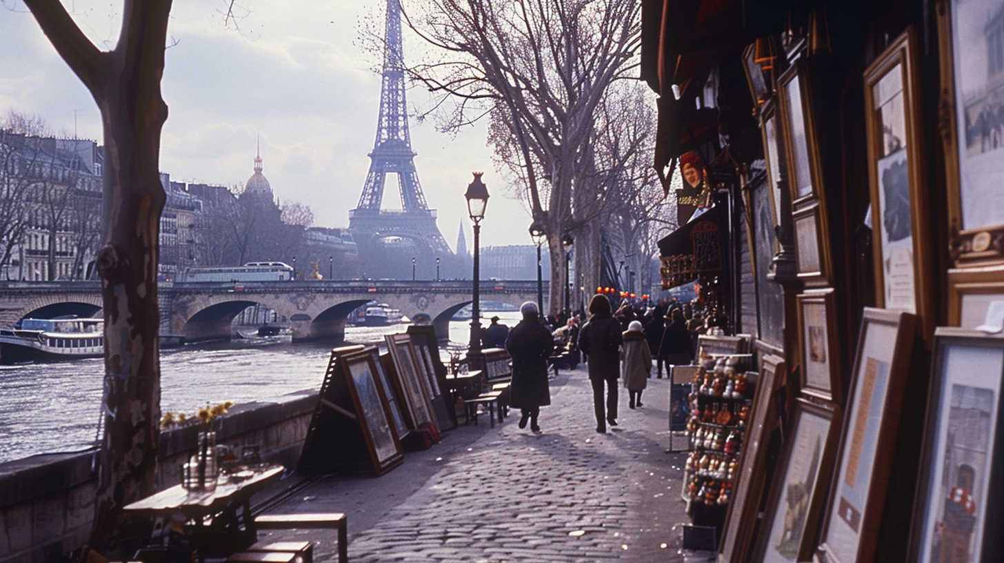 Vibrant Paris Street Scene Art