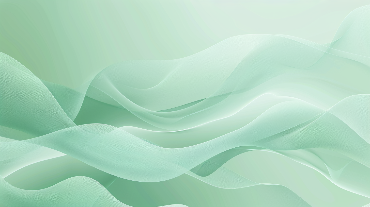 Soft Pastel Green Abstract Shapes