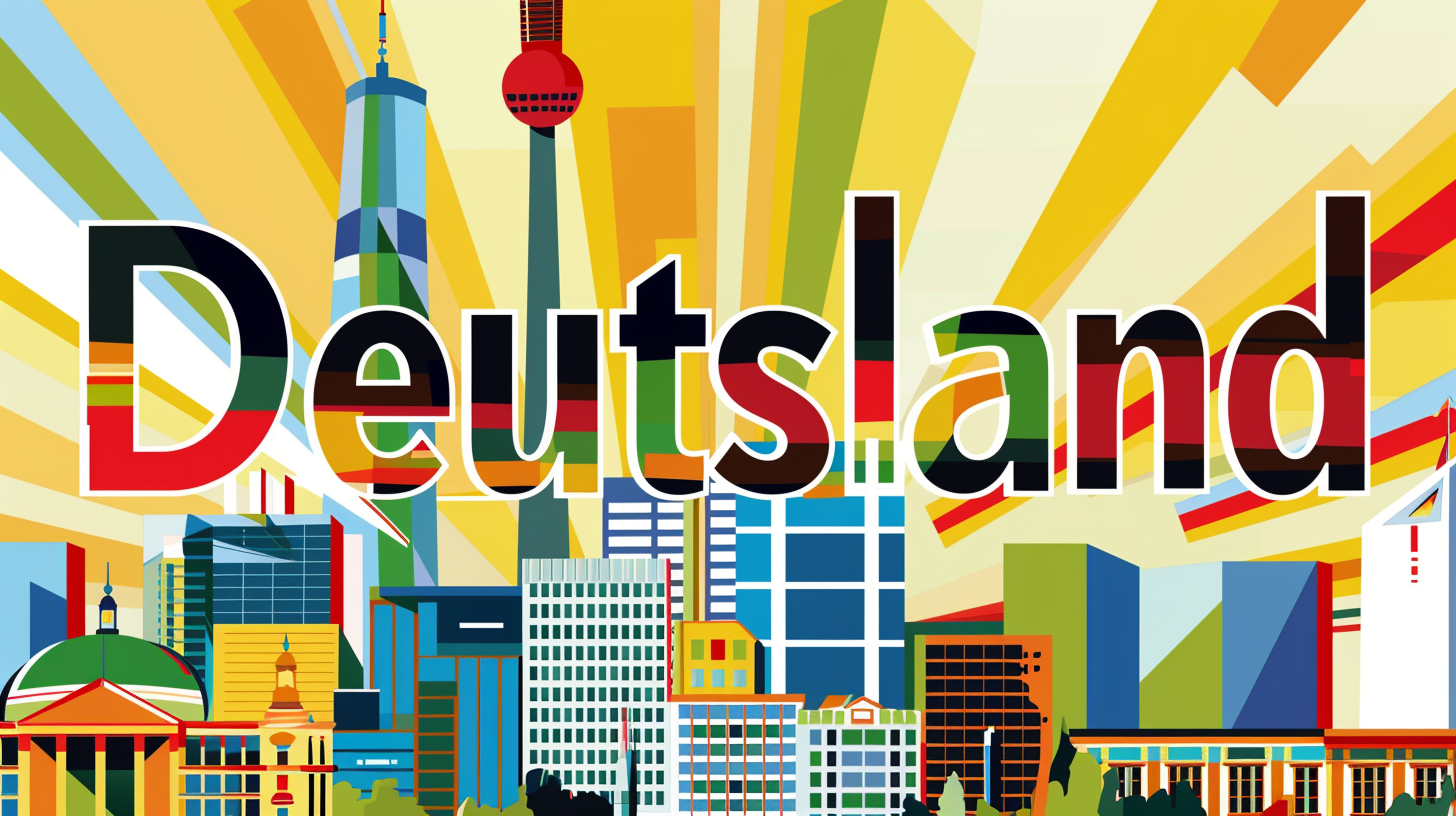 Germany city skyline pop art