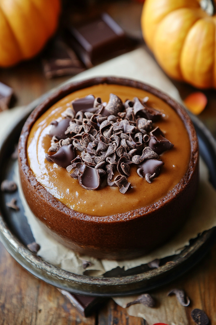 Pumpkin Chocolate Dessert Cookbook Background