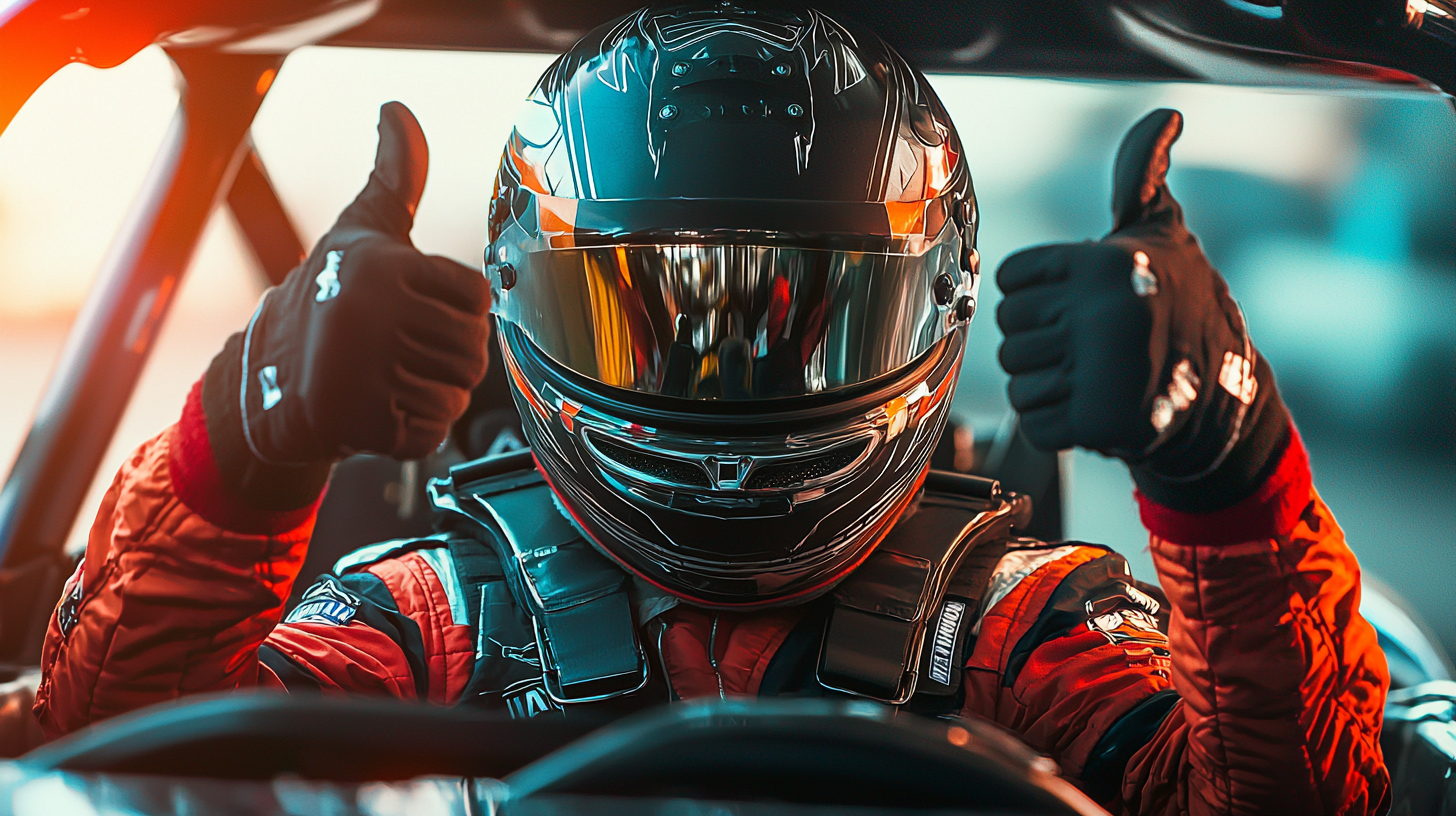 Racecar Driver Thumbs Up