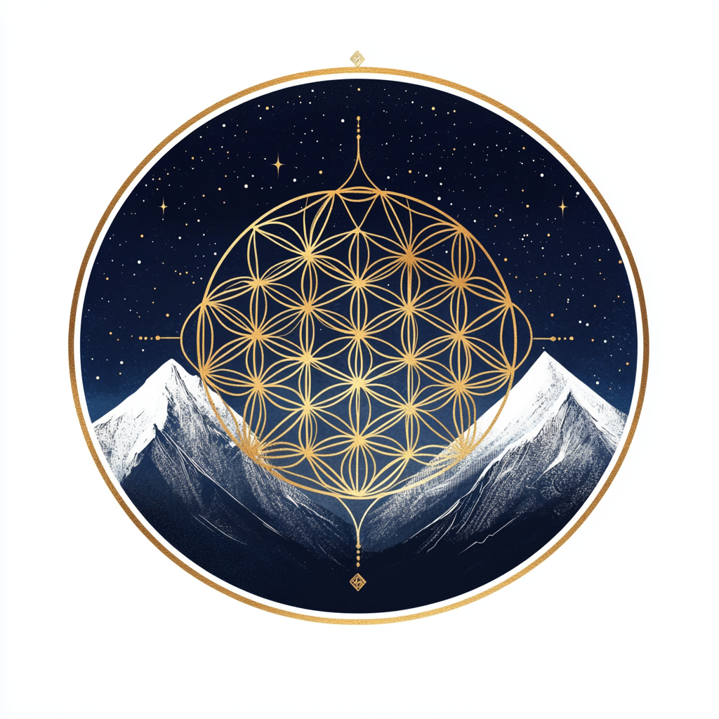 Minimalistic Sacred Mountain Logo Design