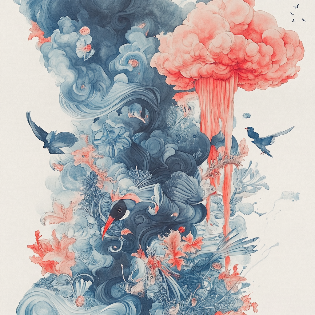 James Jean Style Illustration Watercolor