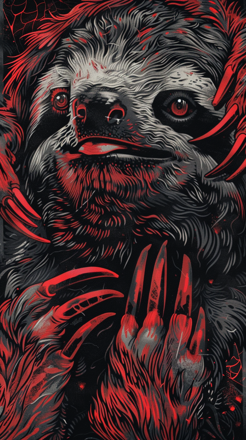 Black and Red Cyclops Sloth