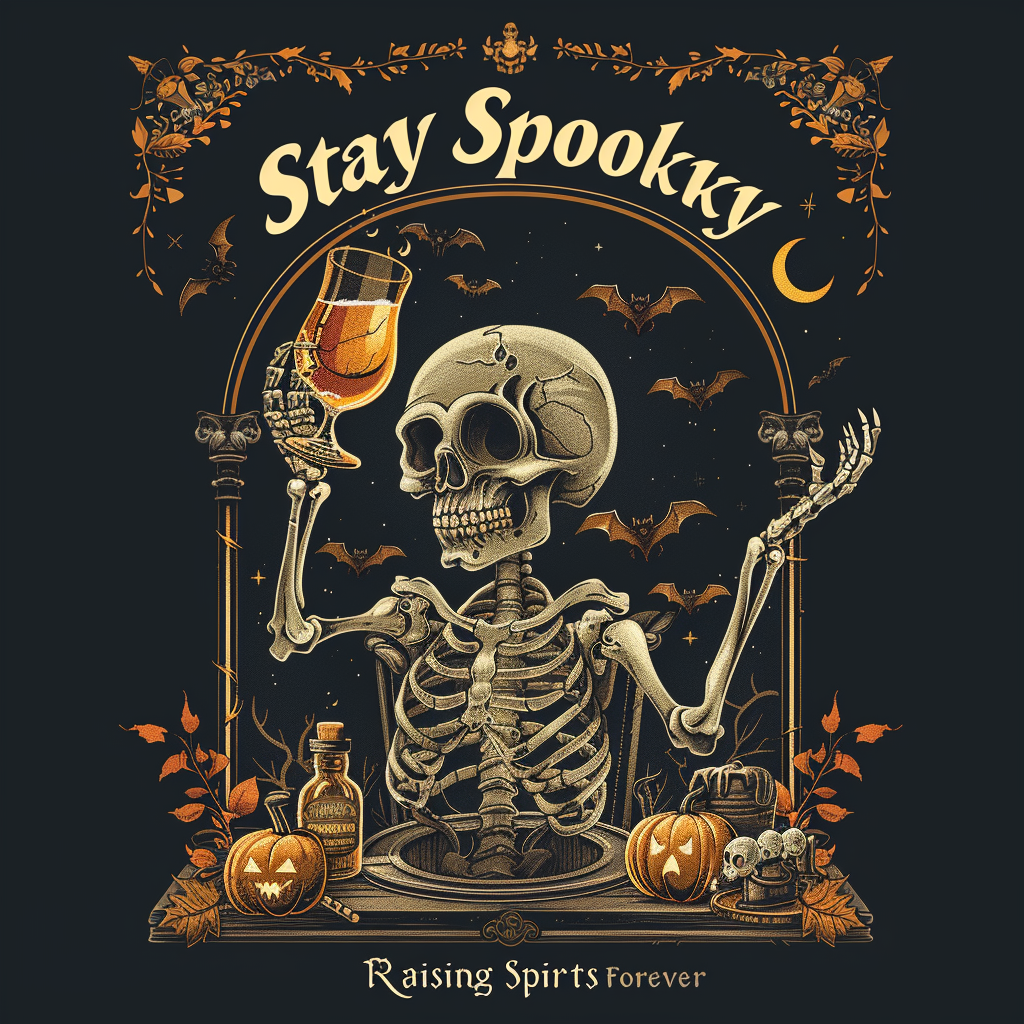 Skeleton Halloween T-shirt Design