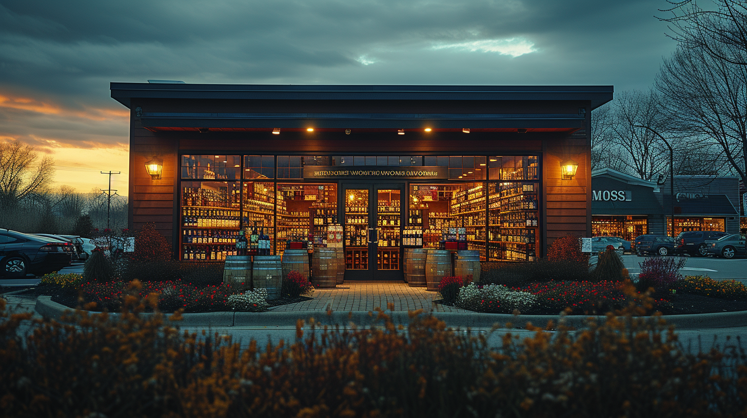 Exterior of strip mall store