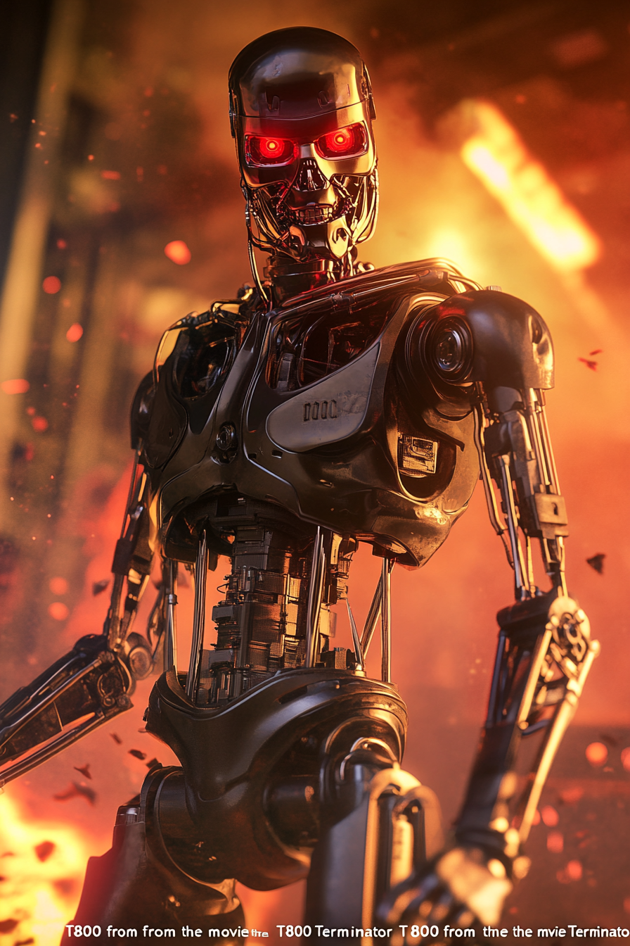 T800 Terminator Robot Urban City