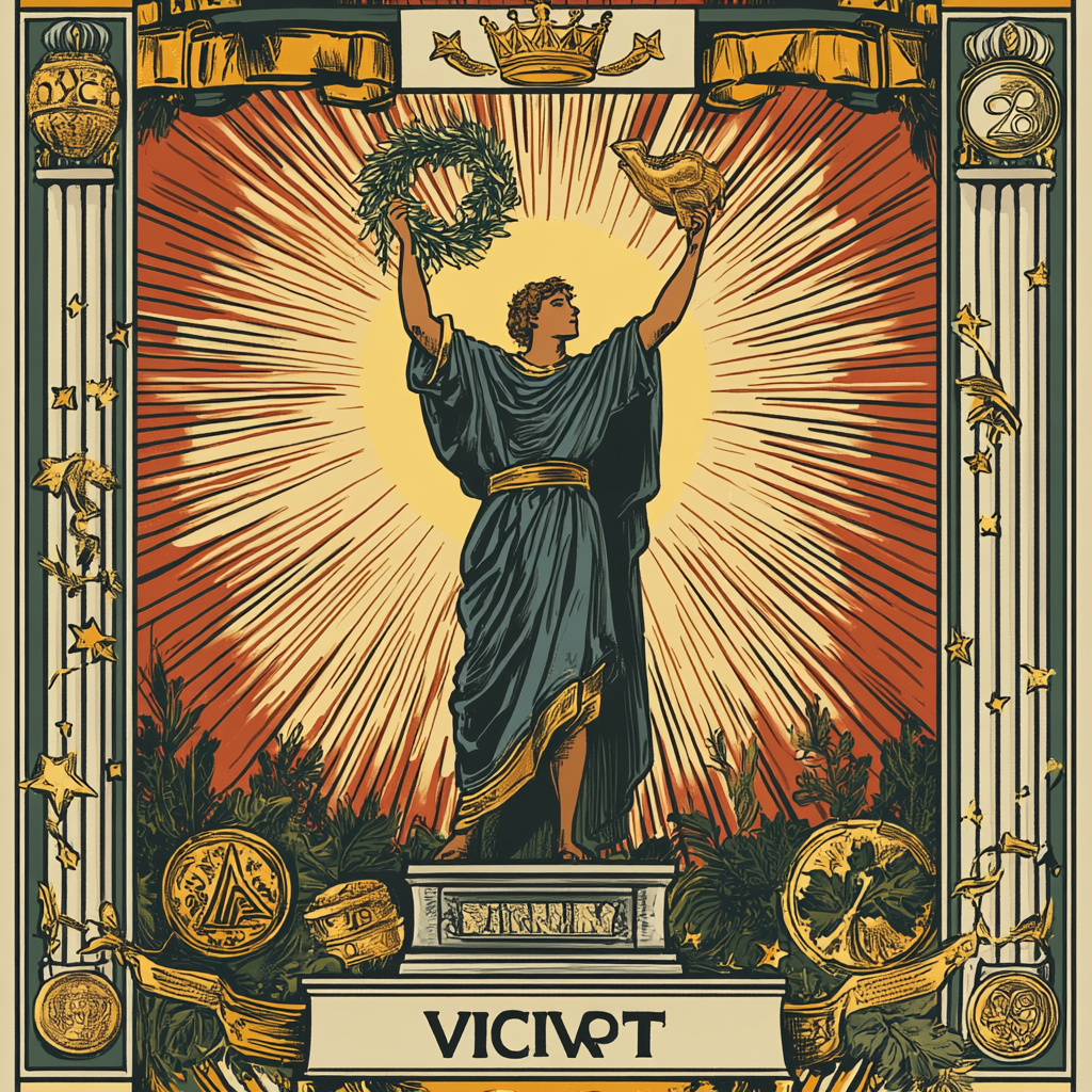 Tarot card representing success achievement victory