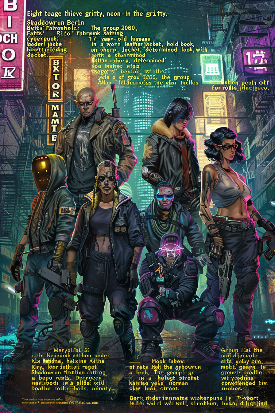 Cyberpunk Teenage Thieves Neon Berlin