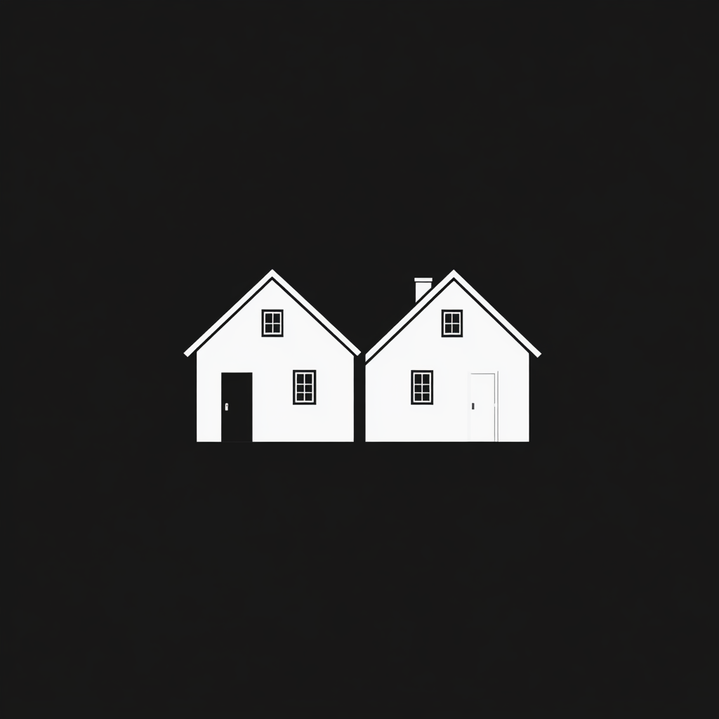 Two houses real estate logo