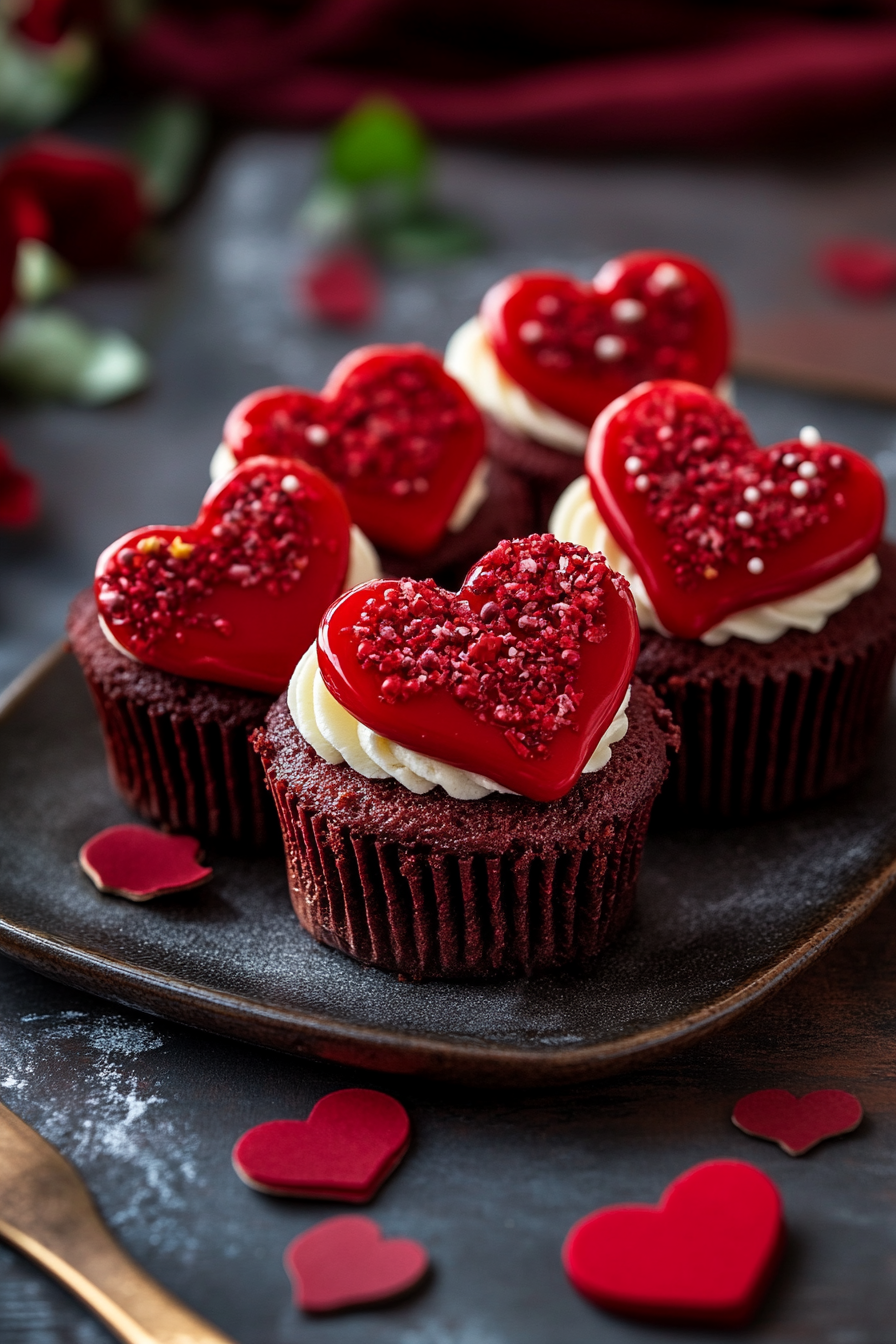 Cookbook Valentines Day Desserts Background