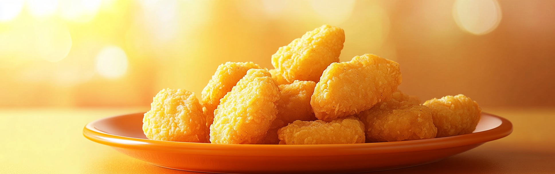 McDonald's Chicken Nuggets on Orange Plate