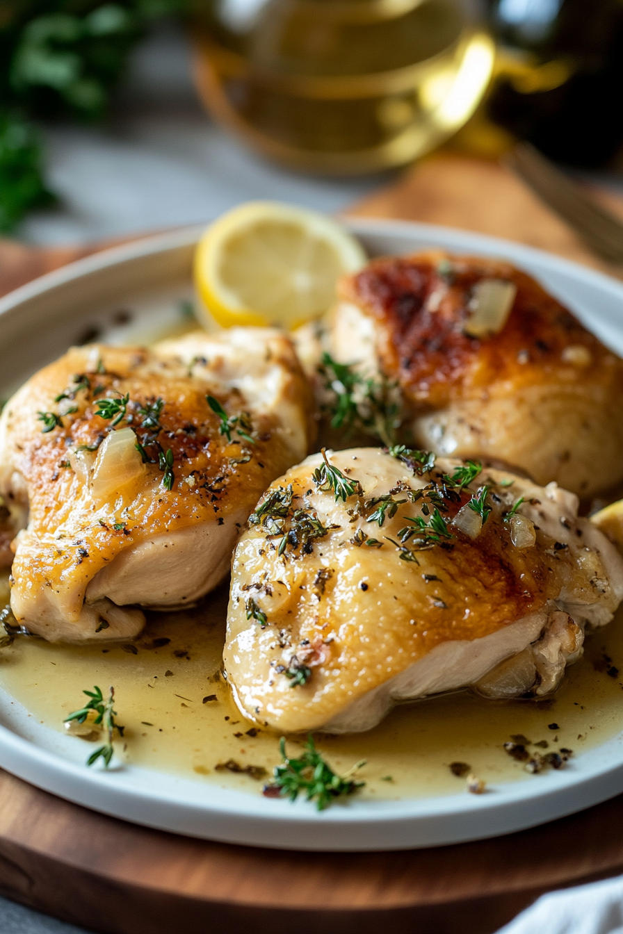 White Wine Chicken Recipes Stock Image