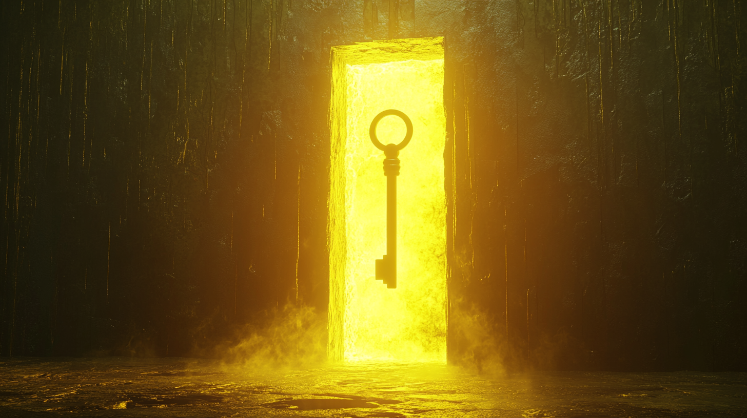 Mystical Glowing Keyhole Access Image