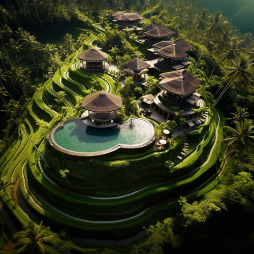 4. Bali villa with breathtaking rice field views