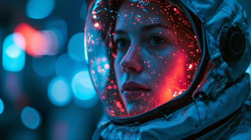 4. Alien wearing jacket with electroluminescent wire 4. Alien wearing jacket with electroluminescent wire