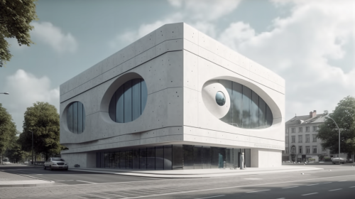 4.  Eye Clinic with Minimalistic White Limestone Façade