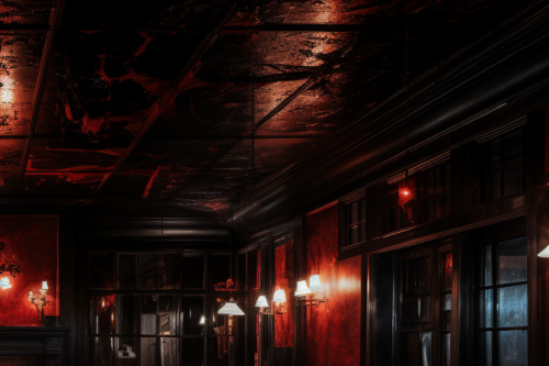 4. Creepy atmosphere of haunted historic hotel restaurant in New York