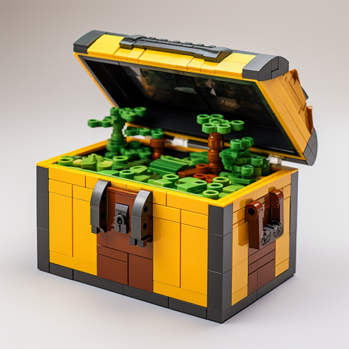 4. Colorful Lego box with assorted blocks