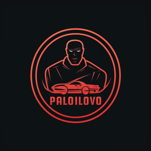 4. Stylish car logo in black and red 4. Stylish car logo in black and red