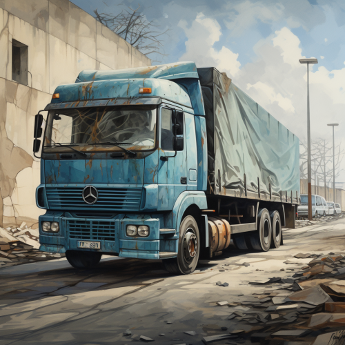 4. Broken brick wall with a realistic appearance