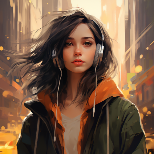 4. Confident girl with expressive features