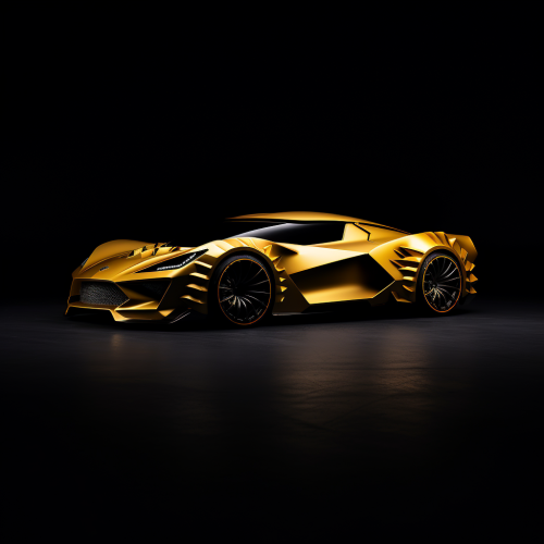 4.  Yellow car Lotus Emira in extreme far shot