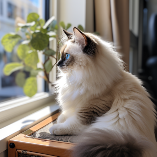 4. Cute Ragdoll Cat Sitting in Student's Home