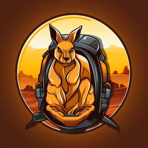 4. Logo of a wild kangaroo backpack