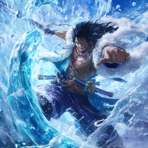 16K Image: Aokiji Freezing Sea Battle Scene 