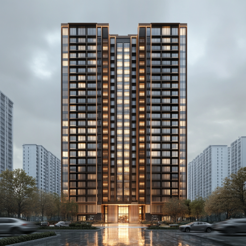 17-Storey High-Rise Residential Building with Commercial Support 