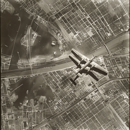 Vintage aerial reconnaissance photography
