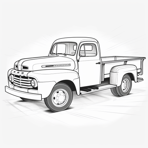 Outline of 1950s Ford Truck