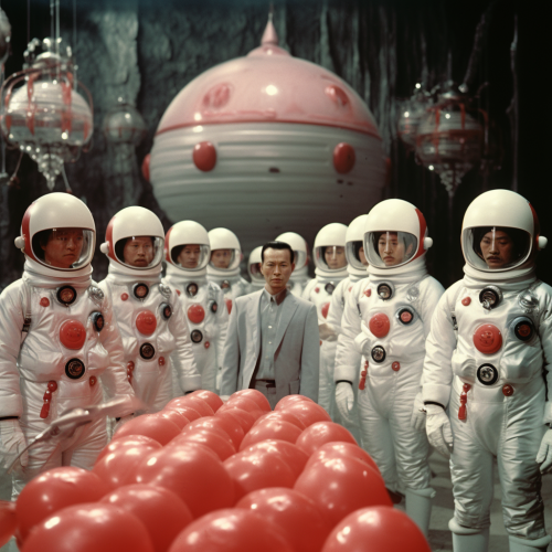 Astronauts met by evil spaceman on moon base