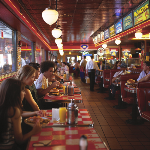1970s Diner Scene Photo
