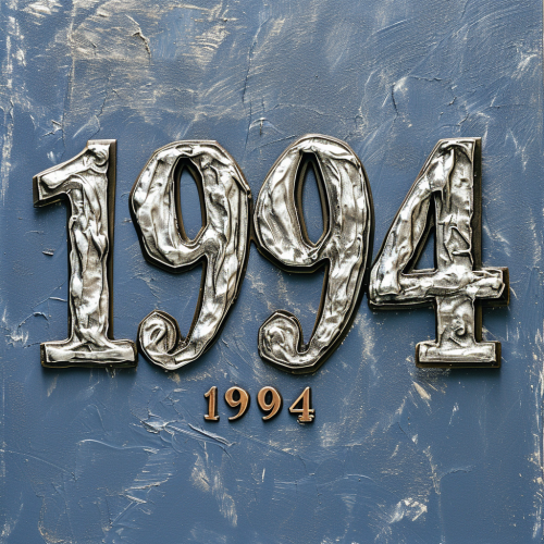 1994 title in silver effect
