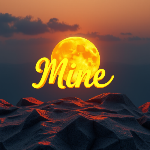 3D Writing of 'Honeymoon' in Warm Colors