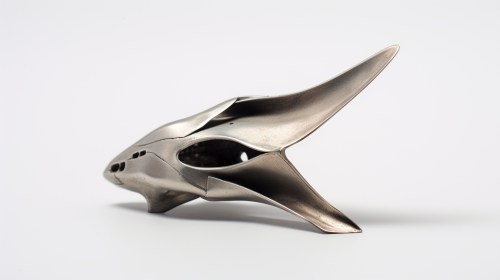 3D Printed Metal Airplane Part on White Background  ✈️