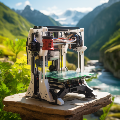 3D Printer on Table in Nature